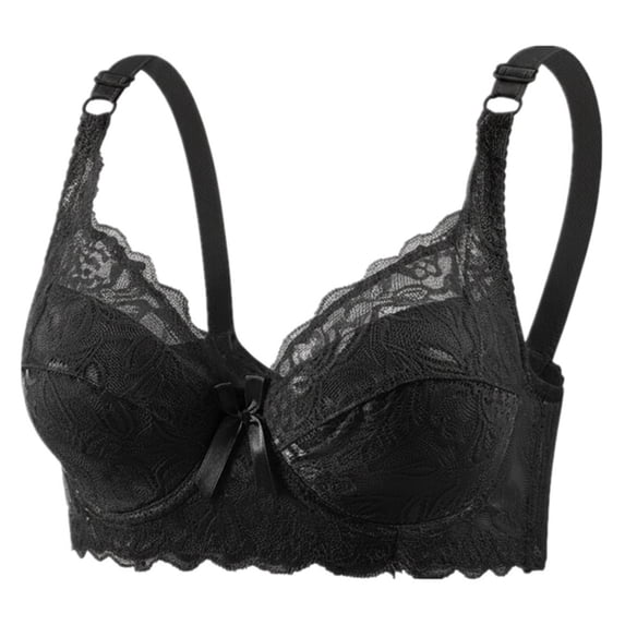 Yutgune Push Up Bra Satin Lace Underwire Push Up Bras for Women Contour Padded Slim Fit Valentines Bra