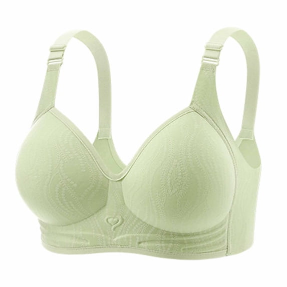 Yutgune Tshirt Bras for Women Ribbed Knit Wireless Pul-On Womens Bras Flat Seams Moisture Wicking Bra
