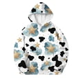 thumbnail image 1 of Yutgune Unisex Kids Cow Print Hoodie, Long Sleeve Graphic Pullover Sweatshirt with Pocket, Sizes 3-13 Years, 1 of 7