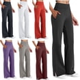 thumbnail image 1 of Yutgune Wide Leg Flow Yoga Pants For Women High Waisted Leggings For Women Tummy Control Womens Leggings Workout Pants With Side Pockets Women, 1 of 4
