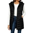 thumbnail image 1 of Yutgune Women's Long Hooded Puffer Vest Zip Up Sleeveless Jacket with Pockets Fall Winter, 1 of 7