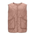 thumbnail image 1 of Yutgune Women's Quilted Vest Snap Button Sleeveless Jacket with Pockets Fall Outerwear, 1 of 7