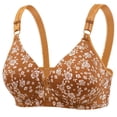 thumbnail image 1 of Yutgune Womens Bras Soft Wireless Full Coverage Everyday Support Bra Floral Print, 1 of 3