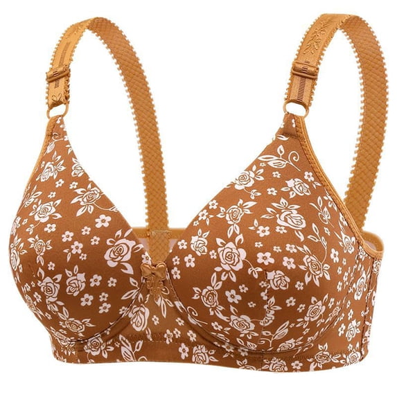 Yutgune Womens Bras Soft Wireless Full Coverage Everyday Support Bra Floral Print