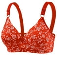 thumbnail image 1 of Yutgune Womens Bras Soft Wireless Full Coverage Everyday Support Bra Floral Print, 1 of 3