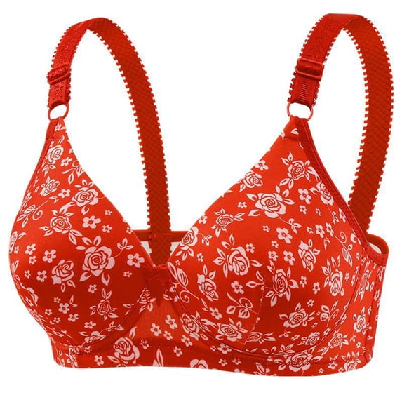 Yutgune Womens Bras Soft Wireless Full Coverage Everyday Support Bra Floral Print