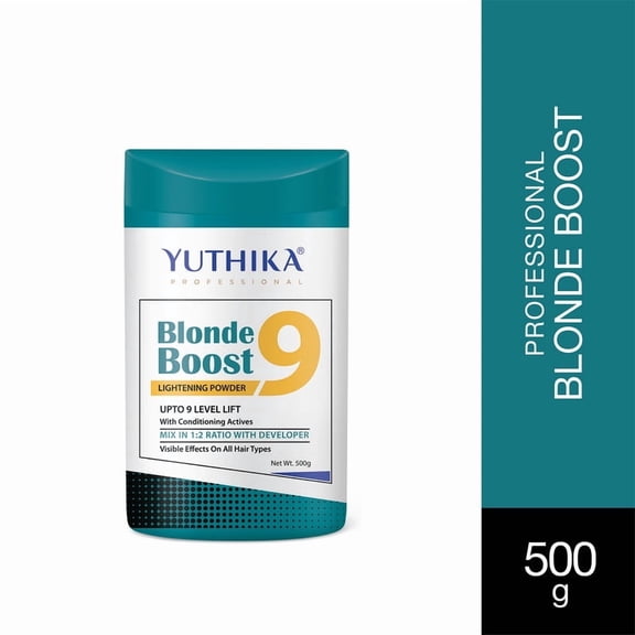 Yuthika Professional Hair Bleach Powder for Unisex, Blonde Powder 9 Level, 500 g (17.63 oz)