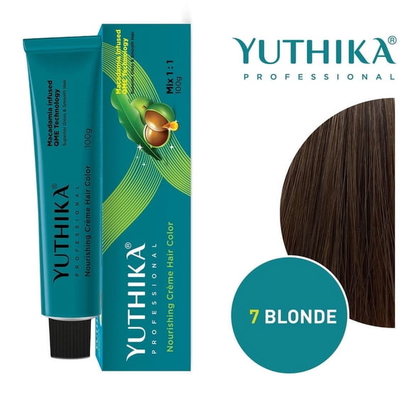 Yuthika Professional Creme Hair Color 100gram / 3.52 Oz, Blonde 7.0
