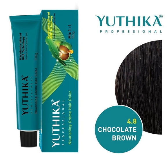 Yuthika Professional Creme Hair Color 100gram / 3.52 Oz, Chocolate Brown 4.8