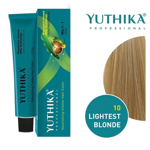 Yuthika Professional Creme Hair Color 100gram / 3.52 Oz, Lightest Blonde 10.0