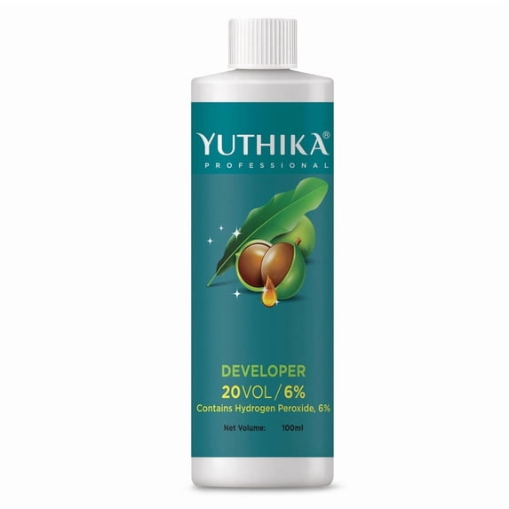 Yuthika Professional Hair Developer Bottle, 20 Volume (6%) 100ml / 3.38 Oz