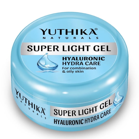 Yuthika Super Light Gel Face Moisturizer With Hyaluronic Acid | Oil-Free & Non Sticky | 300ml / 10.14 Oz