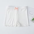 thumbnail image 1 of Yutk Child's Summer Leggings Shorts Girls Solid Elastic Waist Bow Short Pants Medium-Sized Children's Outerwear Pants White, 1 of 3