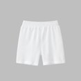 thumbnail image 1 of Yutk Child's Summer Solid Boys and Girls Botton Short Pants Denim Cute Shorts Overalls White, 1 of 3