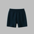thumbnail image 1 of Yutk Child's Summer Solid Boys and Girls Botton Short Pants Denim Cute Shorts Overalls Navy, 1 of 3