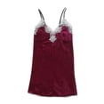 thumbnail image 1 of Yutk Maternity Dresses Women Gold Velvet Sling Skirt Sexy Lingerie Home Wear Pajamas Nightdress Wine Xl, 1 of 3