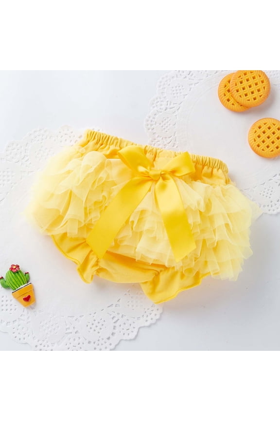 Newborn Toddler Bag Fart Pants Casual Briefs Big Butt Shorts Bread Pants Yellow