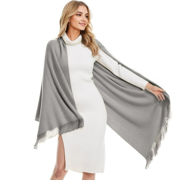 Yutnsbel Shawls and Wraps for Evening Dresses Pashmina Wedding Party Softable Shawl Scarf Women, Gray