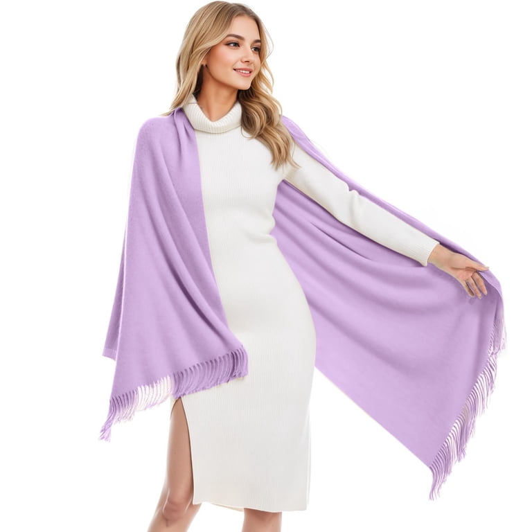 Yutnsbel Shawls and Wraps for Evening Dresses Pashmina Wedding Party  Softable Shawl Scarf Women, Purple - Walmart.com
