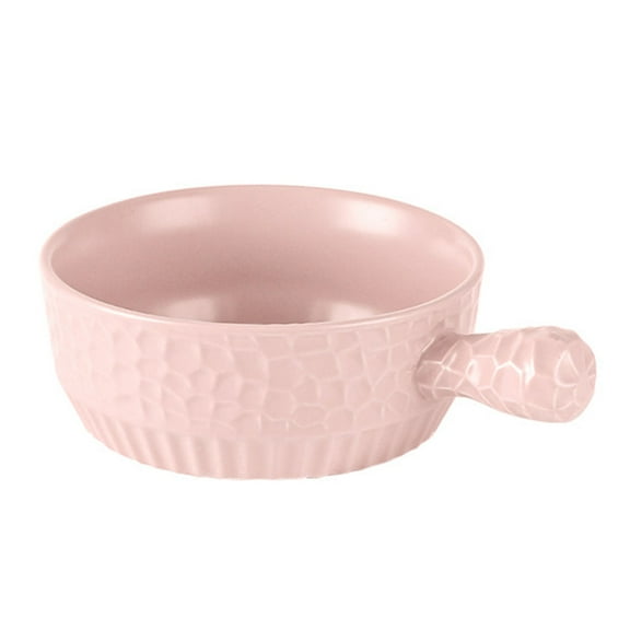 Yuungoou Bouillon Cups, French Onion Soup Bowls With Handles, French Onion Soup Crocks Oven Safe, Microwave Soup Bowl, Soup Mug-pink-15x15x6cm, 600ml