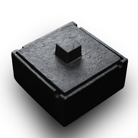 Yuungoou Vintage Ashtray With Lid, Ceramic Rectangular Ashtray Windproof, Small Decorative Ashtray For Cigarettes Outdoor, Cigar Ashtrays-black-small 9x9x6cm