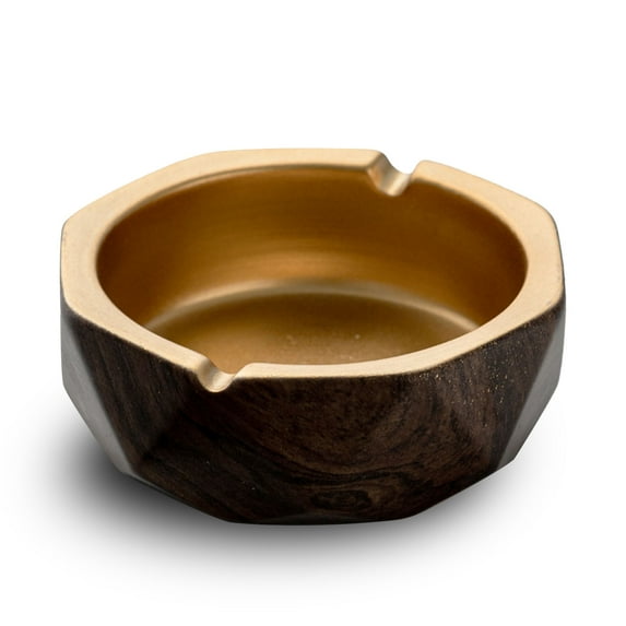 Yuungoou small Cigar Ashtrays For Men, Outside Ashtrays For Cigarettes For Patio, Ceramic Cool Ashtrays Ceramic Indoor Decorations-Q-11.5x11.5x5cm