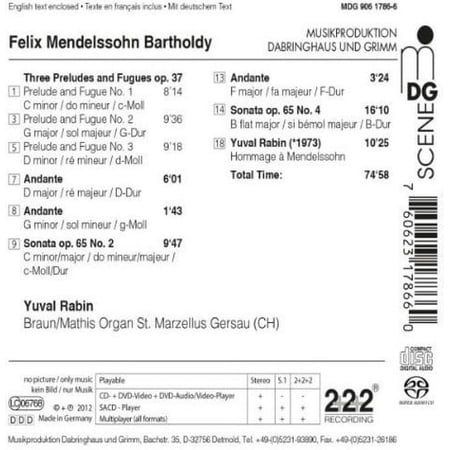 Yuval Rabin - Organ Works: Three Preludes & Fugues Op 37 - Music & Performance - SACD