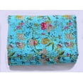 thumbnail image 1 of Yuvancrafts Floral Print Cotton Kantha Quilt, 90 X 60 in, 1 of 3