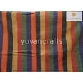 thumbnail image 1 of Yuvancrafts Indian Handmade Pacthwork Kantha Quilt Multi Striped Kantha Bedspread Throw Quilt Blanket, 1 of 3