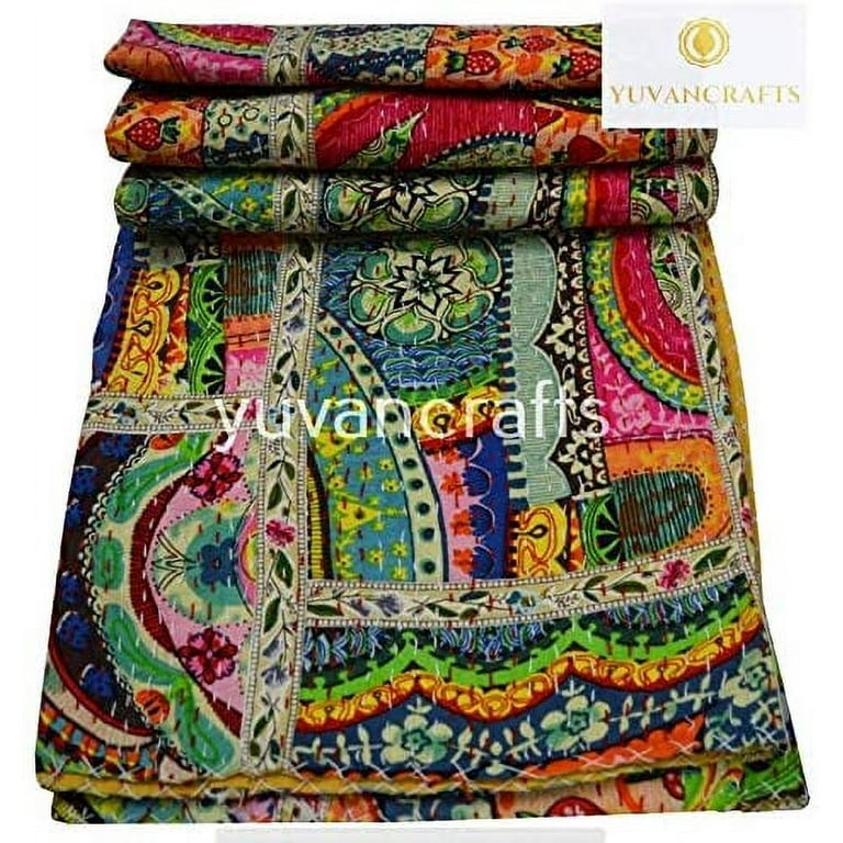 Indian kantha bedspreads hotsell