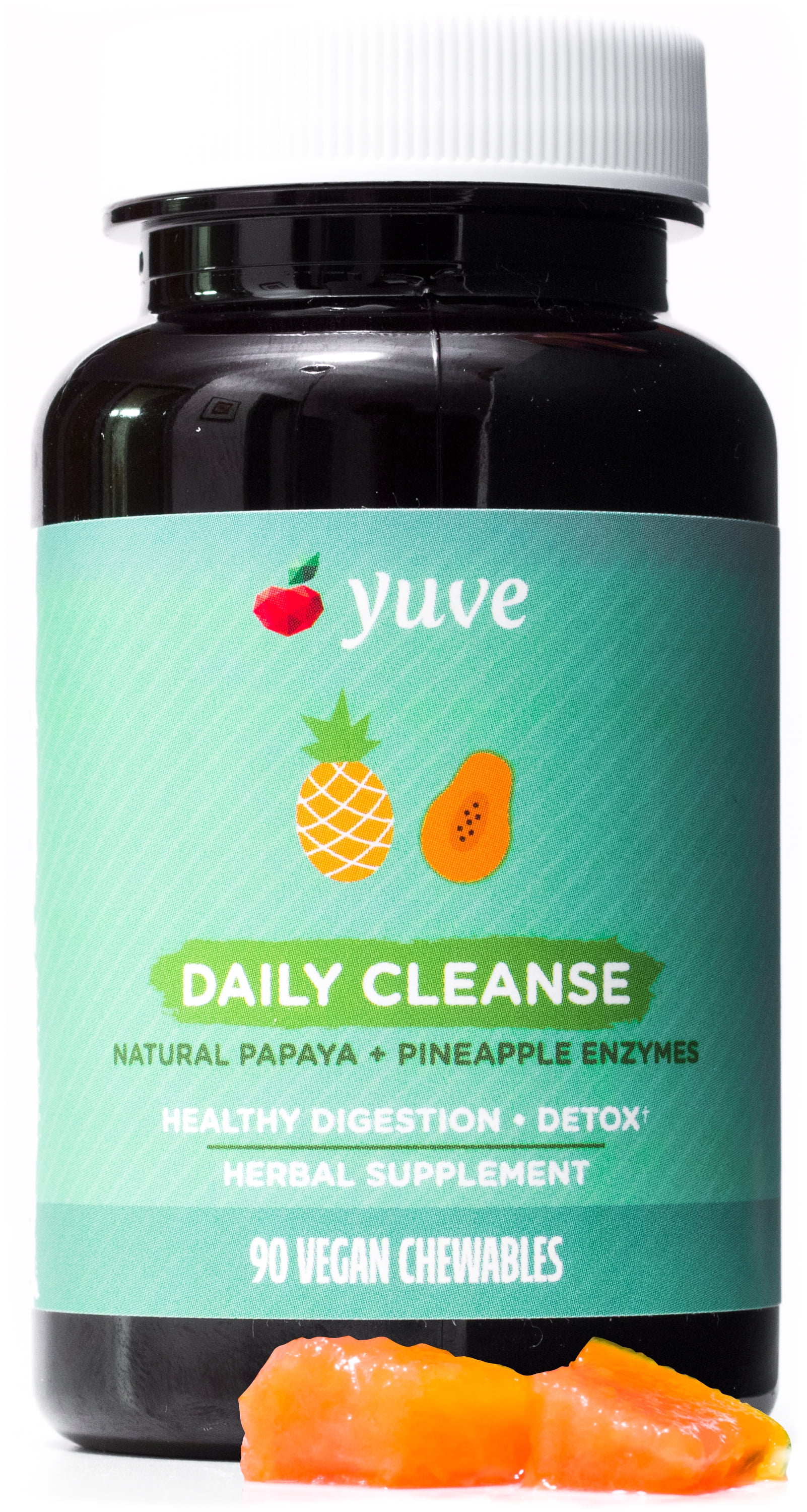 Yuve Papaya Digestive Enzymes Delicious Chewable Candies Promotes