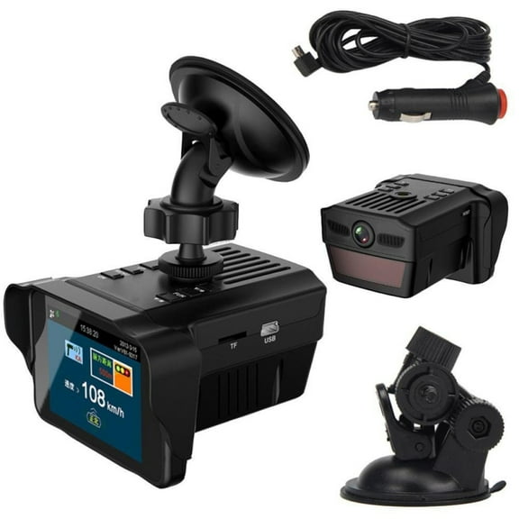 Yuventoo Auto Parts 2-in-1 Car Recorder and Radars Speed Detector 1080P Dash Cam Car camera DVR Car Dashboard Camera 140 ° Wide Angle