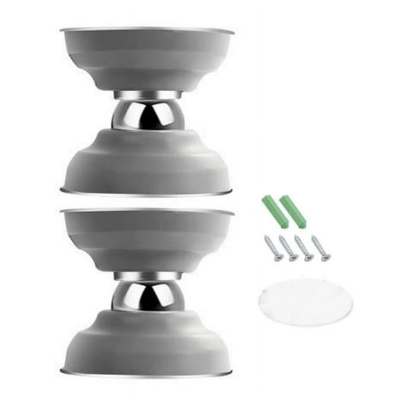 Yuventoo Auto Parts Magnetic Door Catch, 2 Pack RV Door Holder with Adhesive and Screws Magnet Door Stop for RV Camper Trailer Boat Home, Grey