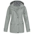thumbnail image 1 of Yuwegr Rain Jacket for Women Waterproof Coat with Adjustable Hood Windproof Windbreaker Outdoor Hiking Jacket With Pockets, 1 of 5