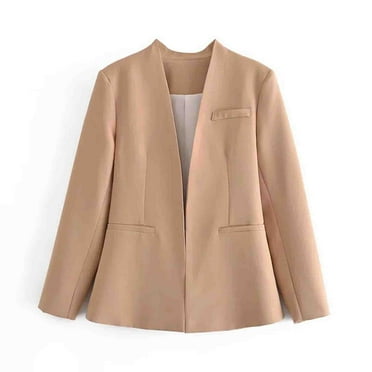 Yuwull Blazer For Women Women'S Dress Suit Open Front Jacket Solid Color Casual Coat Cardigan