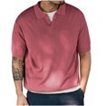 thumbnail image 1 of Yuwull Compression Shirt Men, Big & Tall Shirts for Men T-Shirt for Men Loose Fitted Short Sleeve Knit Blouse Casual Retro V-Neck Shirts Tops Mens Big & Tall Shirts S-4Xl Mens Shirts Summer Savings Cl, 1 of 4