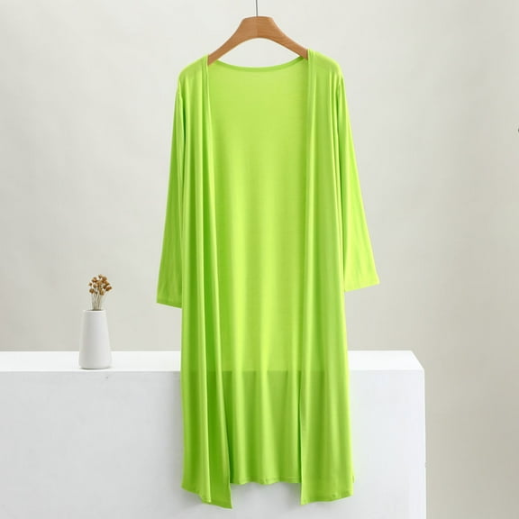 Yuwull Cotton Cardigans For Women Women Plus Size Long Open Front Drape Maxi Cardigan Lightweight Duster Long Sleeve Cardigan Fall