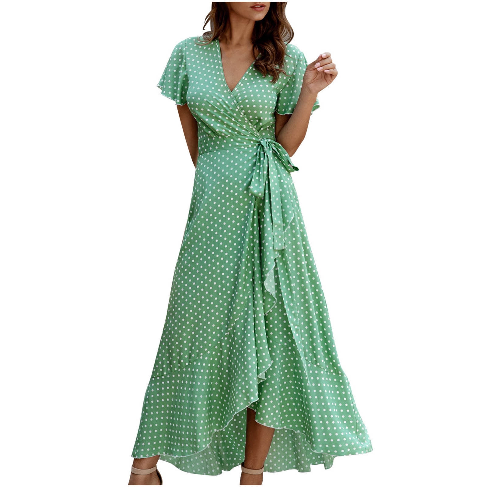 Women's Sweater Dress Women's Flowy Sweater Dress - Short Sleeve, Pocket,  Casual Summer Dress In White, XX-Large Special Occasions