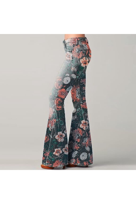 High Waisted Wide Leg Jeans For Women, Women's Ripped Straight Leg Jeans High Waist Cutout Denim Pants Mid Ripped Frayed Hem Casual Jeans Red L