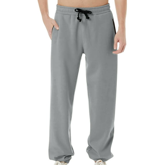 Yuwull Jogger Gym Sweatpants for Men, Athletic Jogger Workout Pants for Men,Running Track Pants with Zipper Pockets