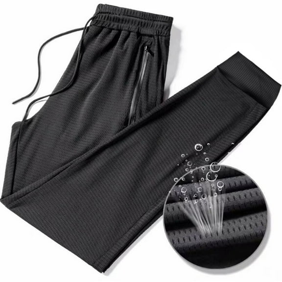 Yuwull Men's Athletic Pants Summer Lightweight Cargo Pants for Men Casual Loose Quick Dry Fitness Sports Workout Pants