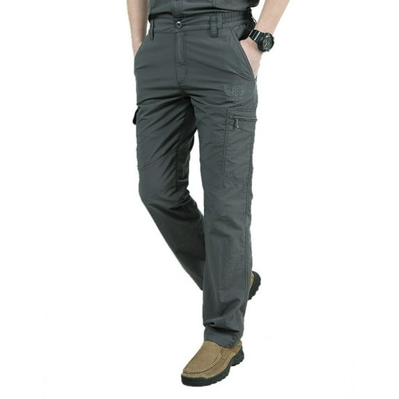 Gyedtr Men's Cargo Pants Fashion Casual Slim Multi Pocket Straight Pants Outdoor Big and Tall Cargo Pants for Men Cargo Work Pants