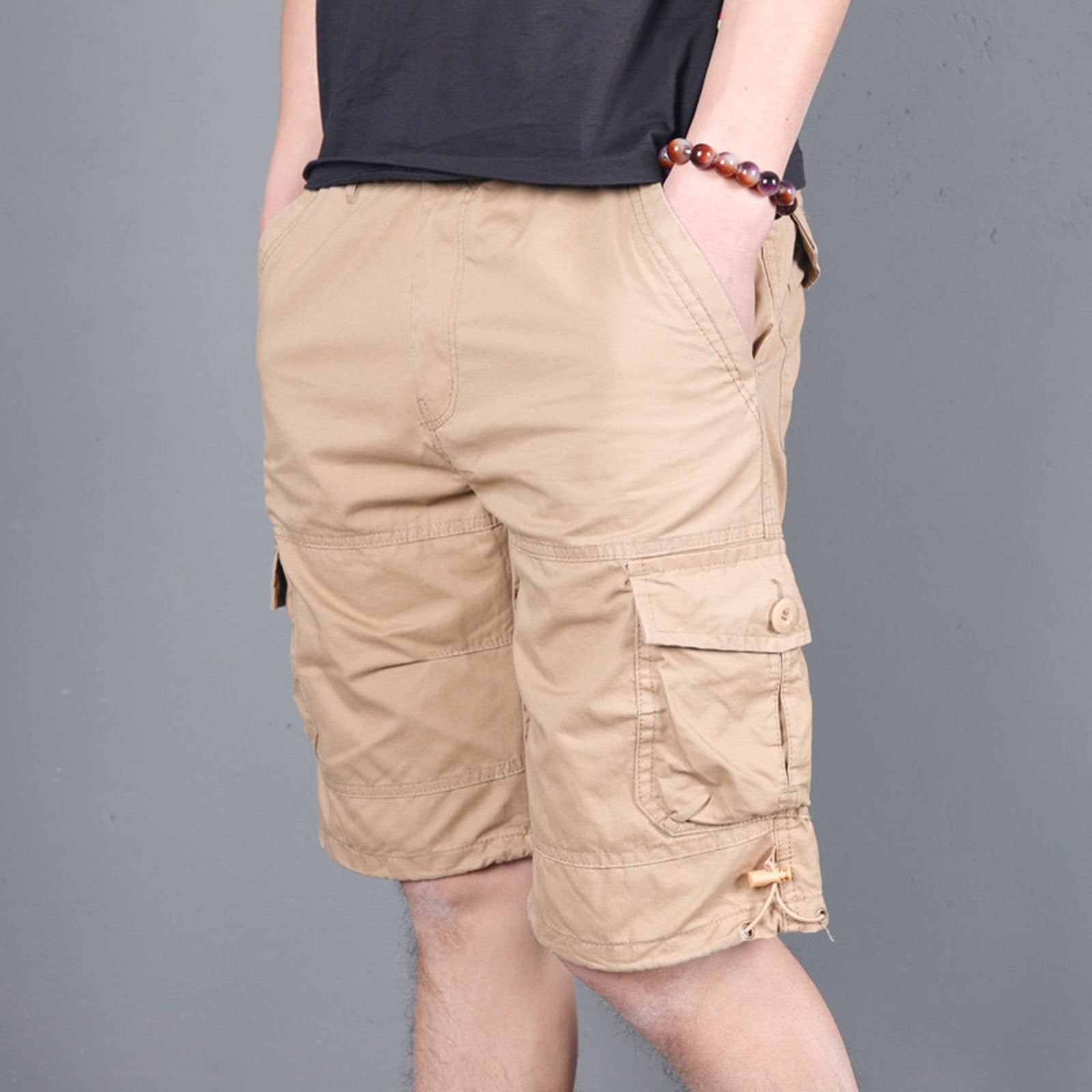 Yuwull Men's Classic Relaxed Fit Cargo Shorts, Mens Shorts Slim-Fit 7 ...
