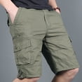 thumbnail image 1 of Yuwull Men's Classic Relaxed Fit Cargo Shorts, Mens Shorts Slim-Fit 7" Pull-on Comfort Stretch Cargo Short for Mens On Clearance, 1 of 6