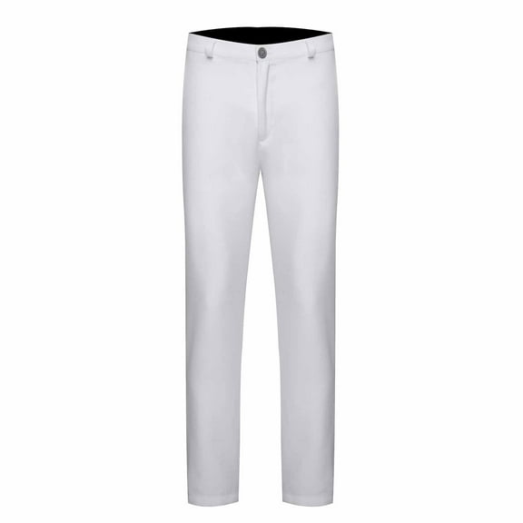 Yuwull Men's Dress Pants Straight Fit Stretch Pants Formal Solid Color Business Slim Suit Pants Casual Comfy Pants