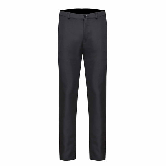 Yuwull Men's Dress Pants Straight Fit Stretch Pants Formal Solid Color Business Slim Suit Pants Casual Comfy Pants