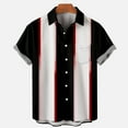 thumbnail image 1 of Yuwull Men's Short Sleeve Button Down Vintage Bowling Shirts with Pocket Hawaiian Casual Printed Beach Shirt Summer Regular Fit Top, 1 of 6