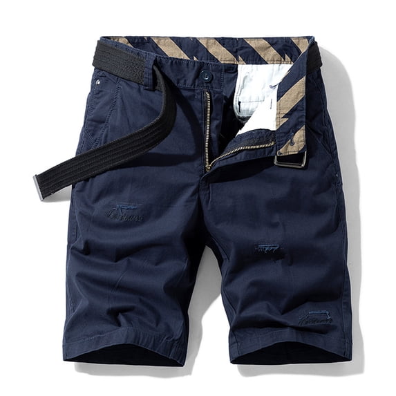 Yuwull Men's Shorts Multi Pocket Cargo Pants Cropped Pants Loose Casual Cargo Shorts for Men Straight Leg Pants 5 Inch Inseam Shorts Men
