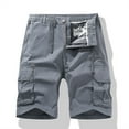 thumbnail image 1 of Yuwull Men's Shorts Multi Pocket Cargo Shorts Cropped Pants Loose Casual Pants Straight Leg Pants Plus Size Shorts, 1 of 3