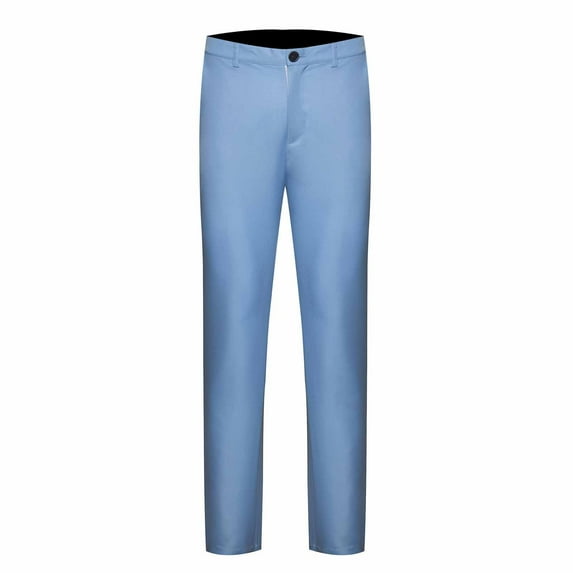 Yuwull Men's Suit Pants Slim New Business Straight Trousers Men Stretch Dress Pants Fit Skinny Suit Pants Casual Daily Pants Sky Blue